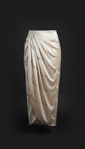 Moon Veil Satin Draped Skirt